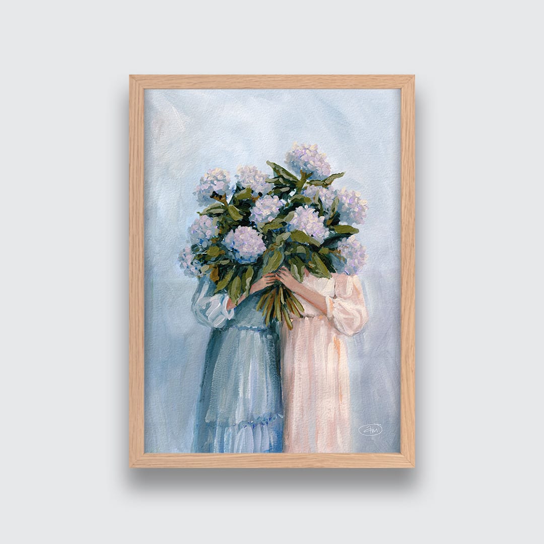 Blue Duo Art Print by Abbey Merson