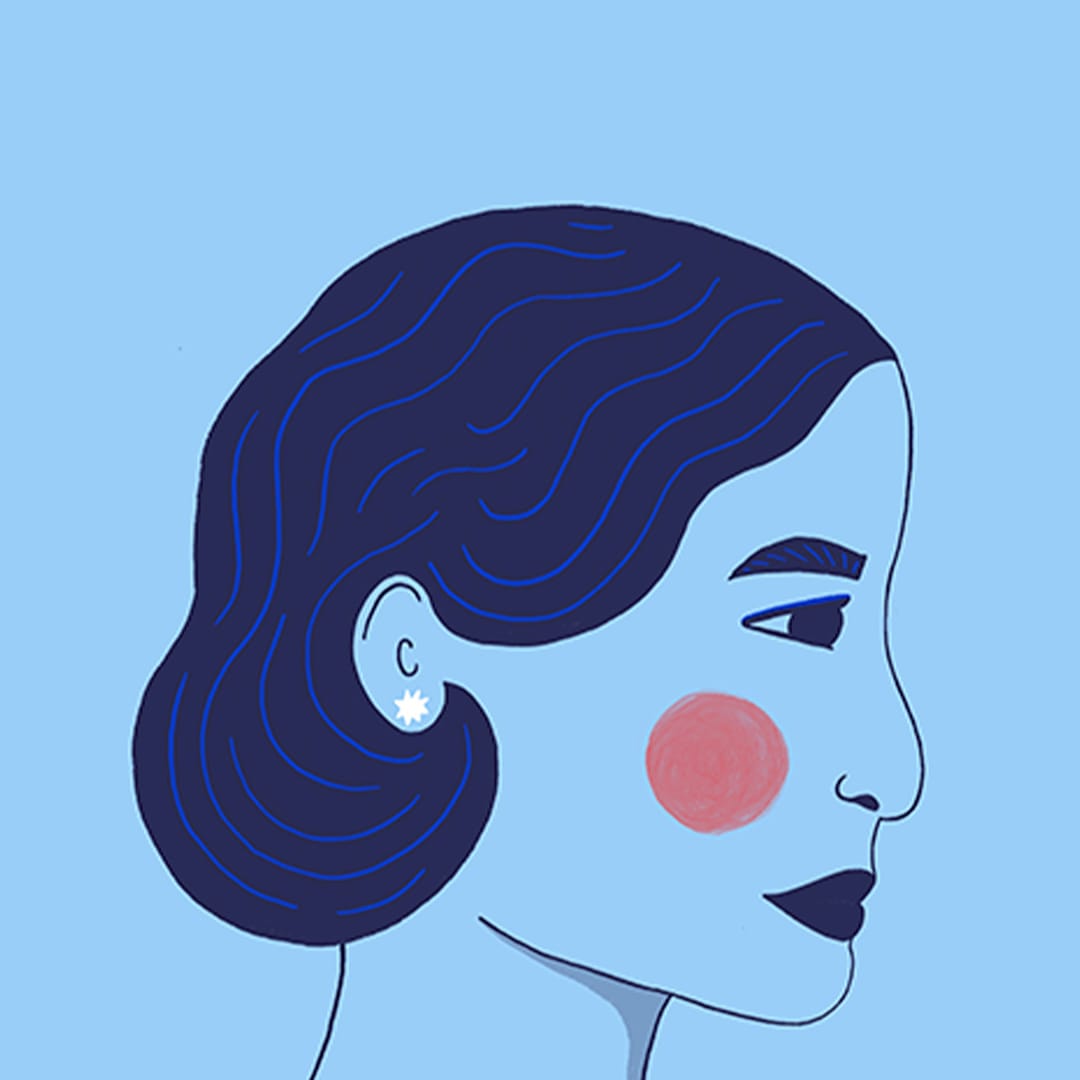 Blue Lady Art Print by Crissie Rodda