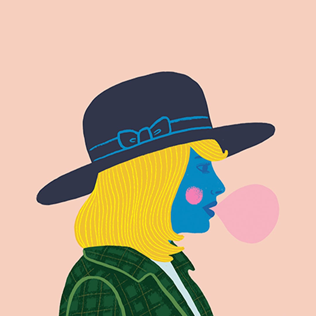 Bubblegum Girl Art Print by Crissie Rodda
