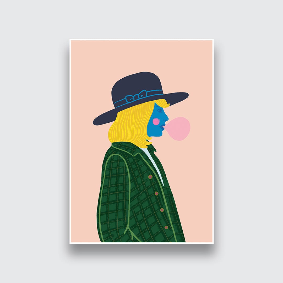 Bubblegum Girl Art Print by Crissie Rodda