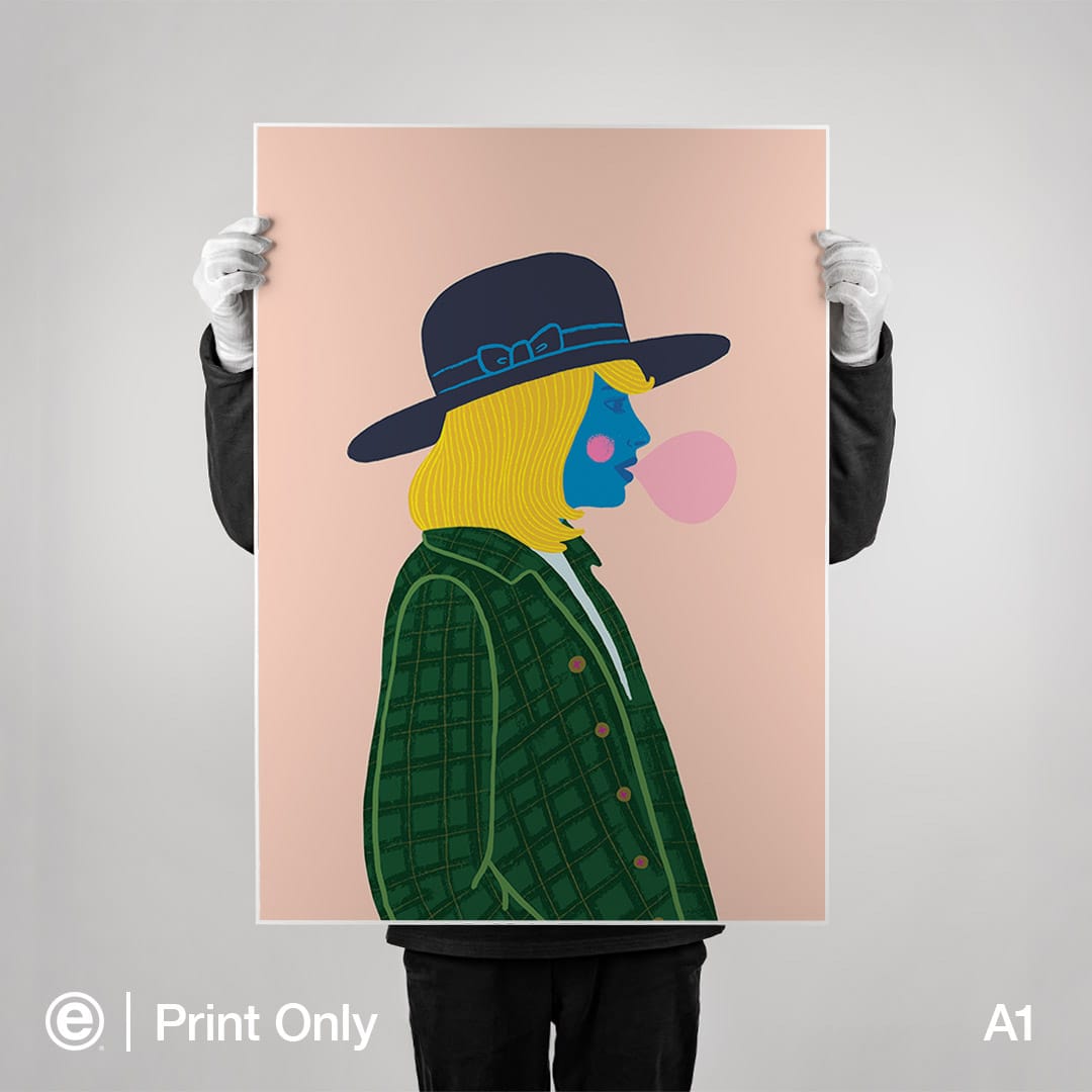 Bubblegum Girl Art Print by Crissie Rodda