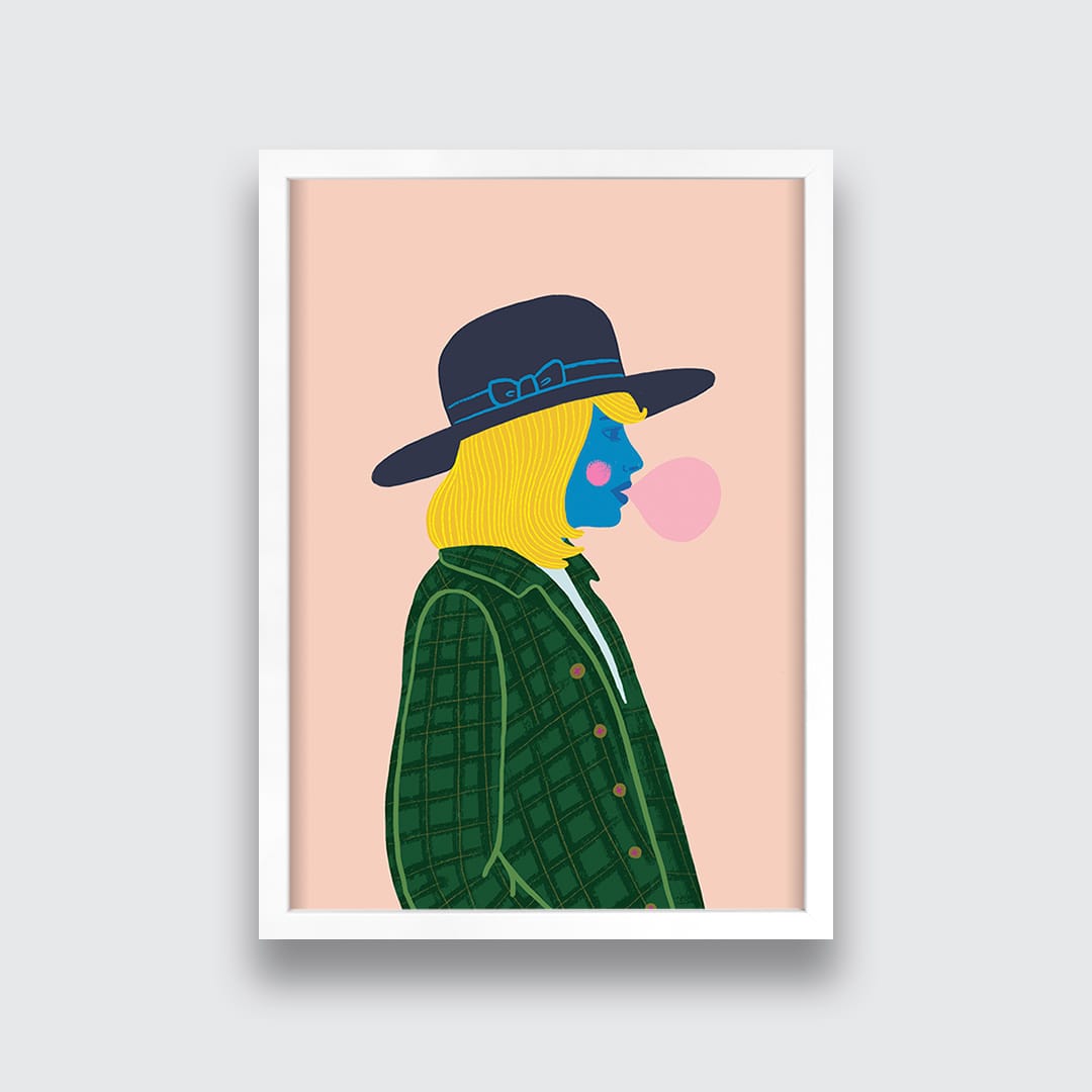 Bubblegum Girl Art Print by Crissie Rodda