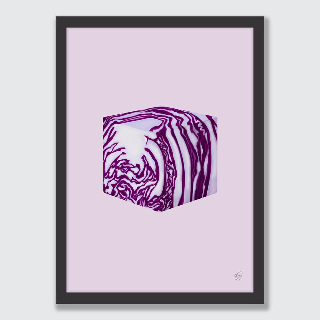 Cabbage Art Print by Becca O&#39;Shea