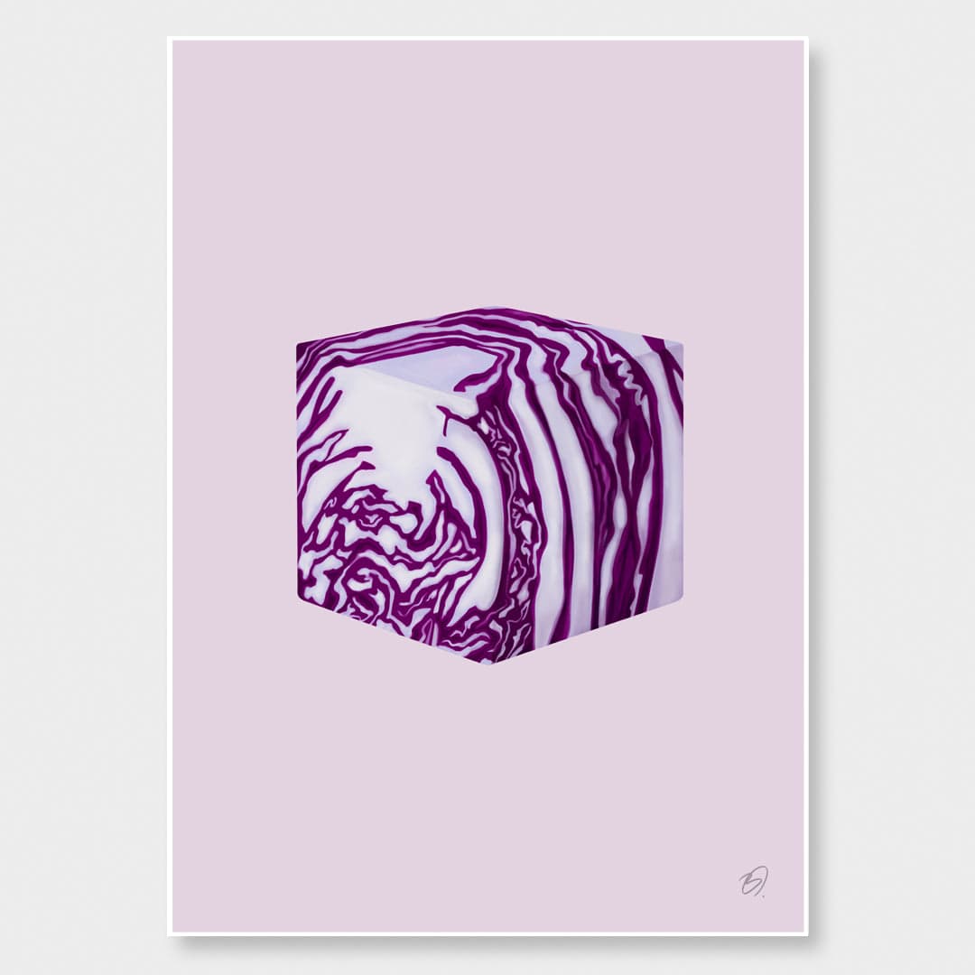 Cabbage Art Print by Becca O&#39;Shea