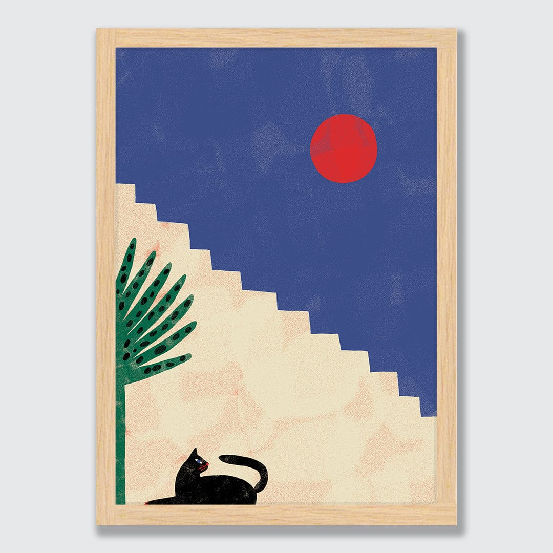Cat Art Print by Agustina Shuan