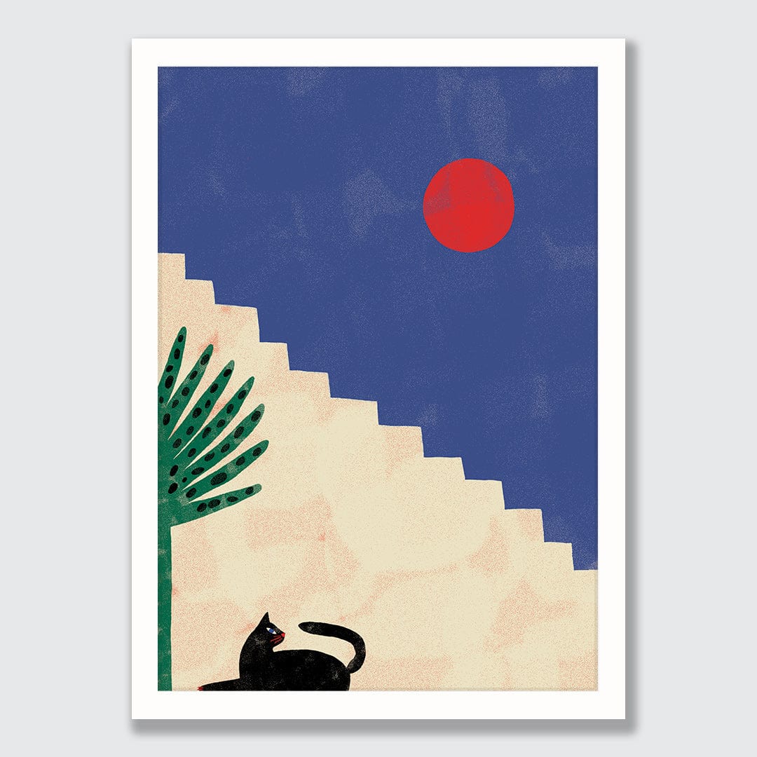 Cat Art Print by Agustina Shuan