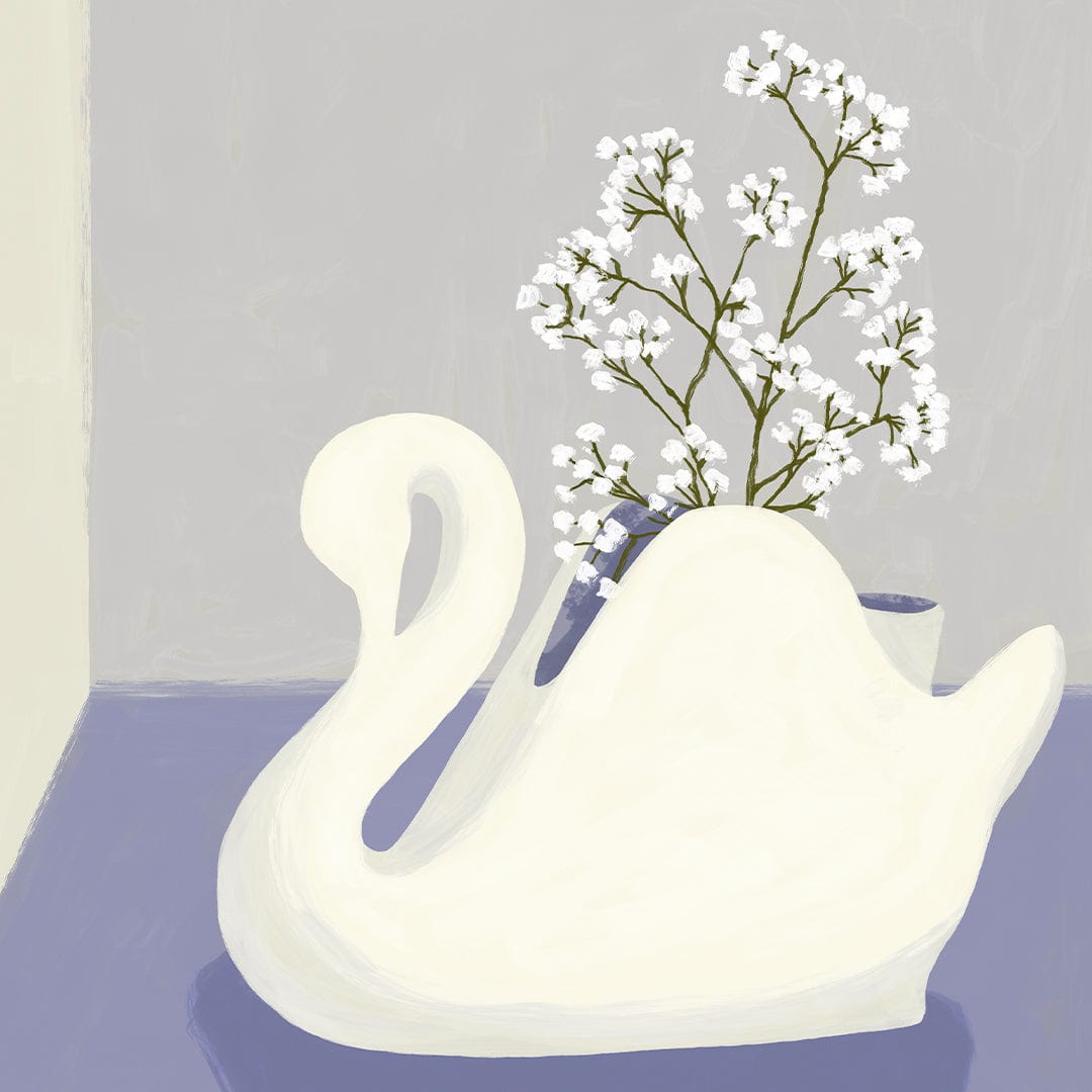 Crown Lynn Swan Art Print by Home Time