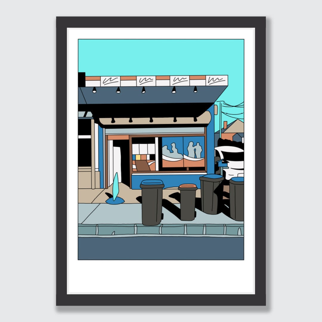 Dairy, Taylor St, Blockhouse Bay Limited Edition Art Print by Alex Scott