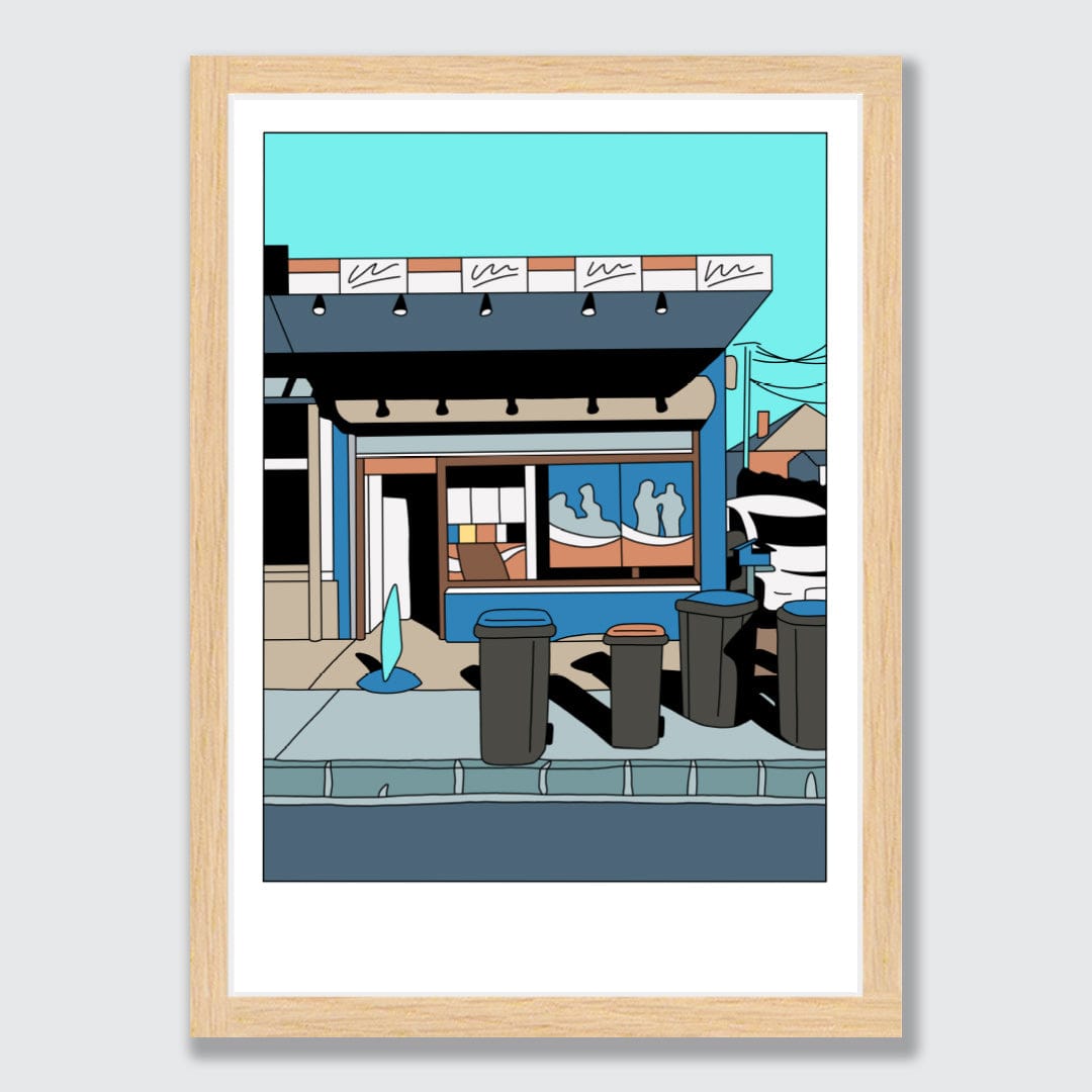 Dairy, Taylor St, Blockhouse Bay Limited Edition Art Print by Alex Scott