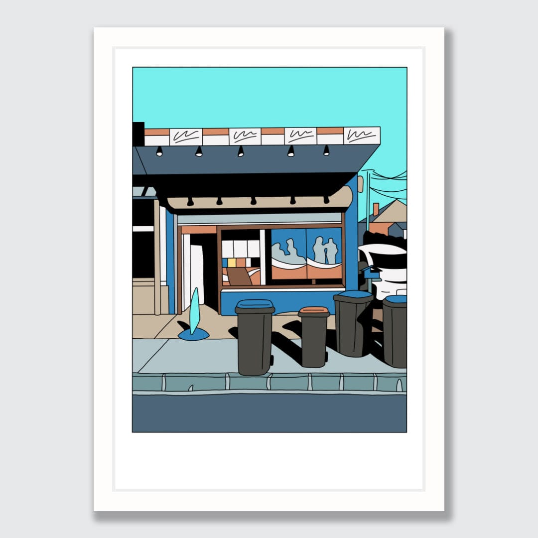 Dairy, Taylor St, Blockhouse Bay Limited Edition Art Print by Alex Scott