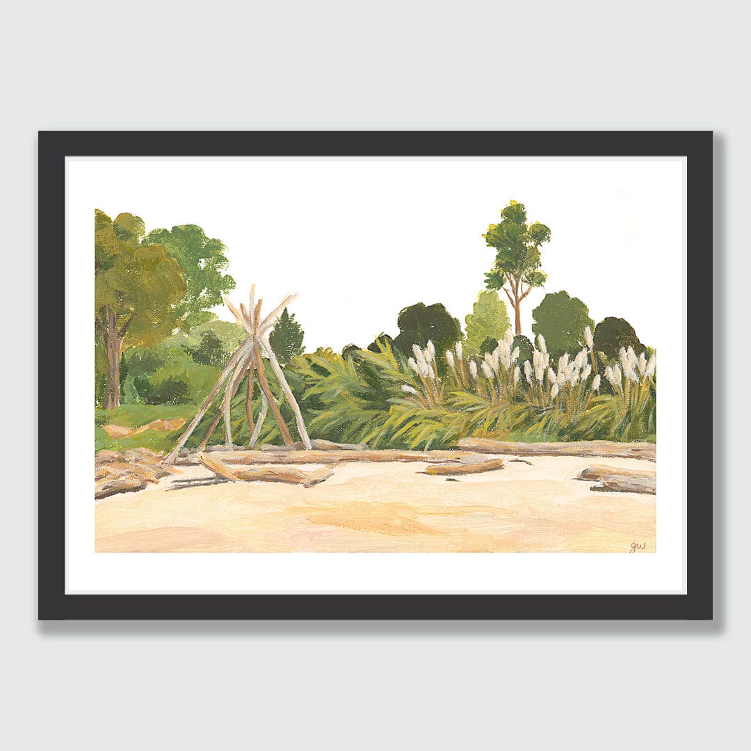 Golden Bay Beach Art Print by Grace Wilkinson