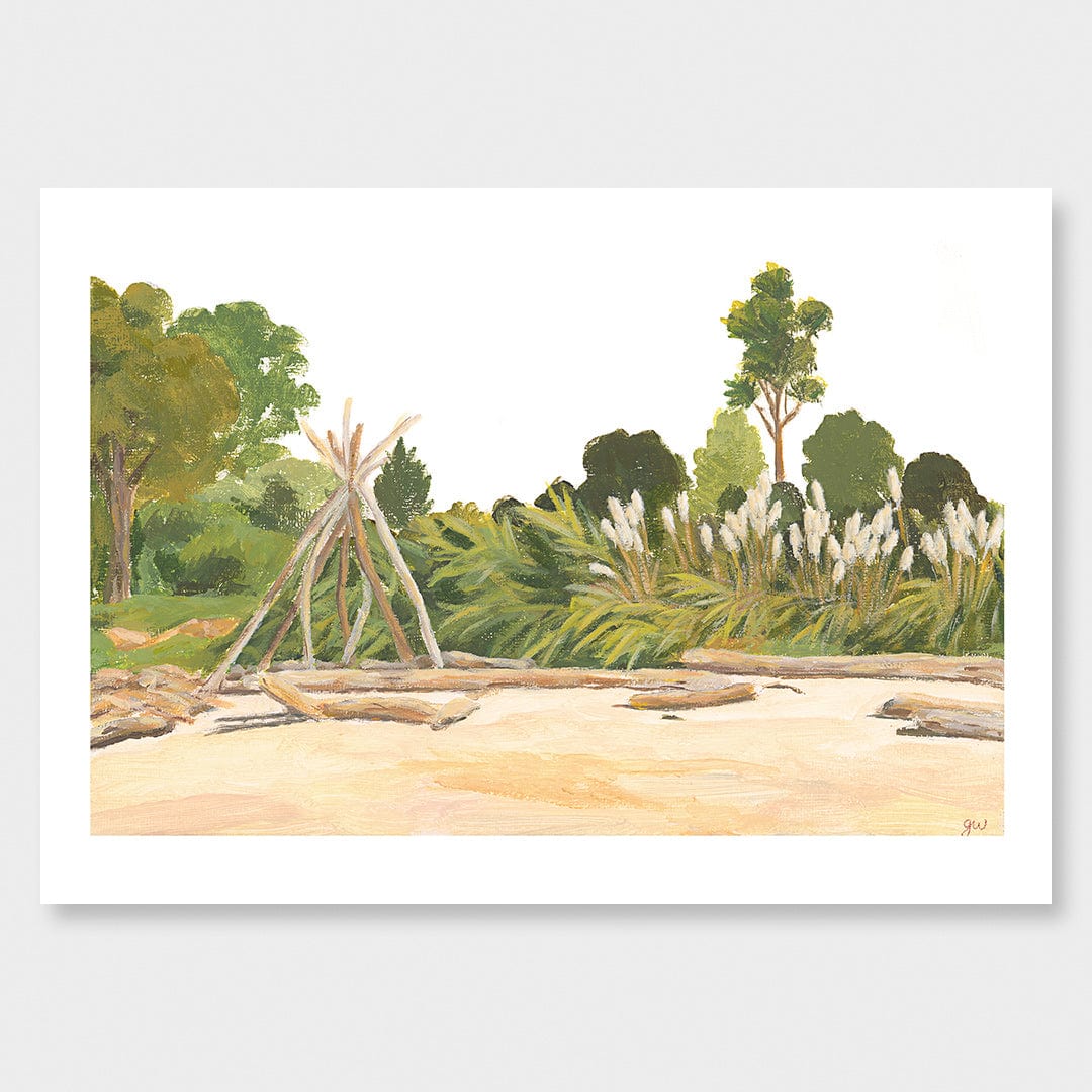 Golden Bay Beach Art Print by Grace Wilkinson