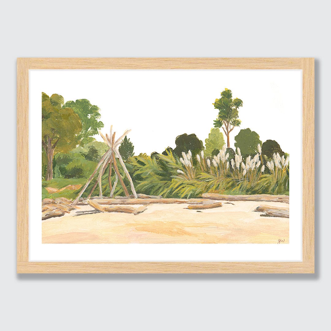 Golden Bay Beach Art Print by Grace Wilkinson