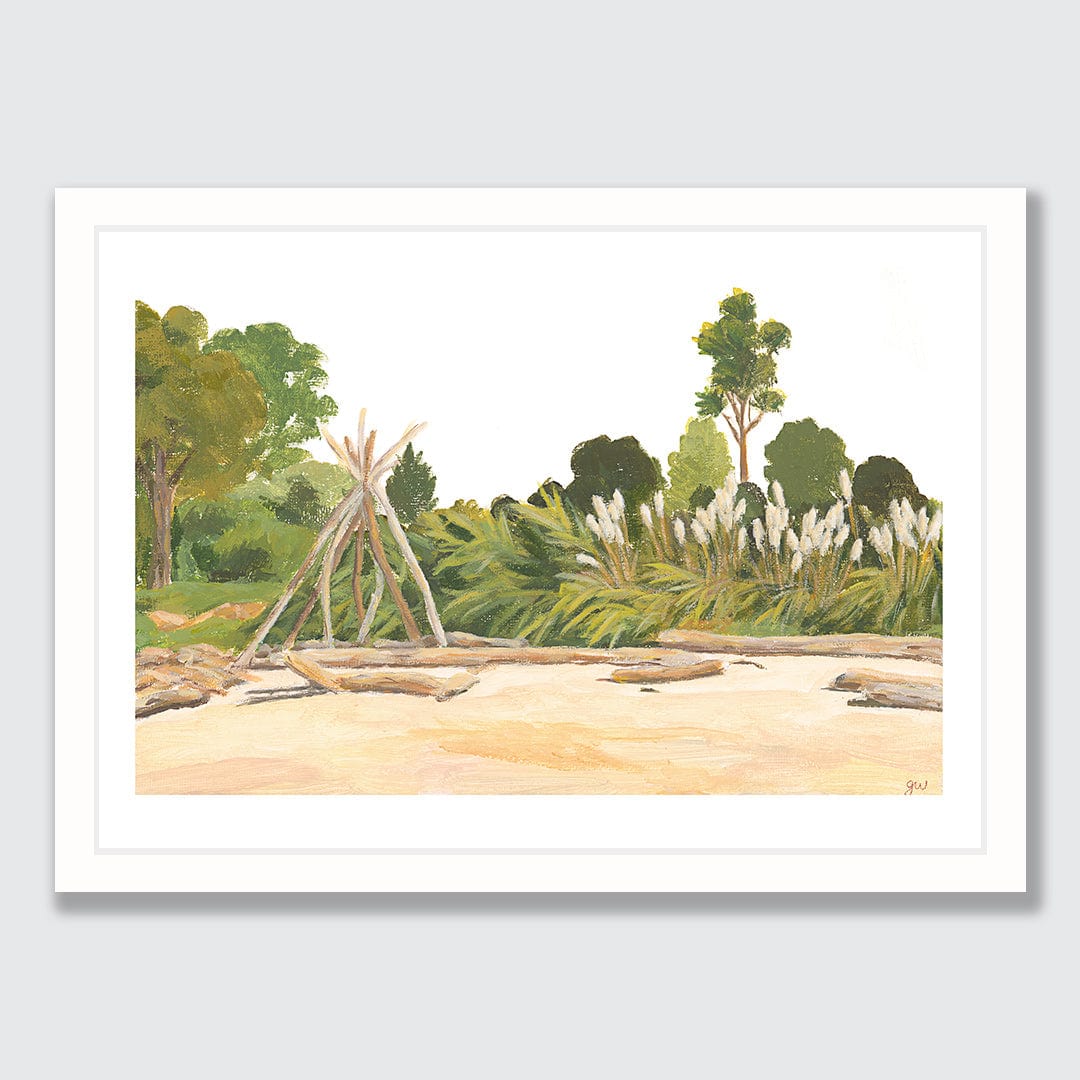 Golden Bay Beach Art Print by Grace Wilkinson