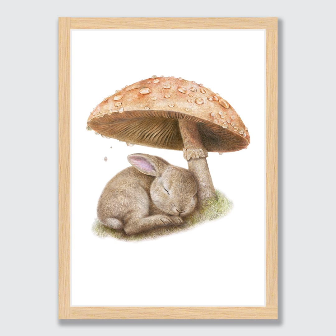 Rainy Woodland Hideaway Art Print by Olivia Bezett