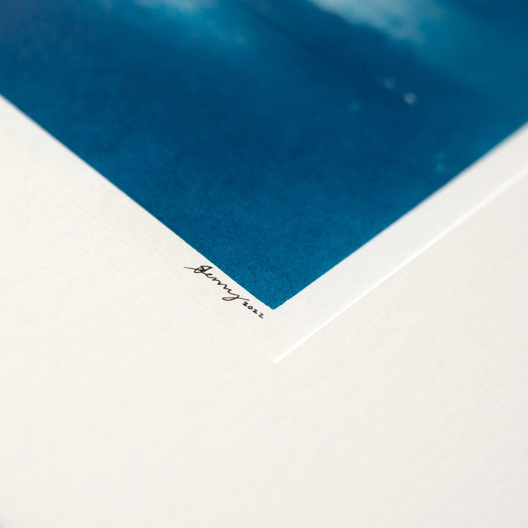 Bespoke Framed A4 Devonport Sunrise Cyanotype by Sophia Jenny