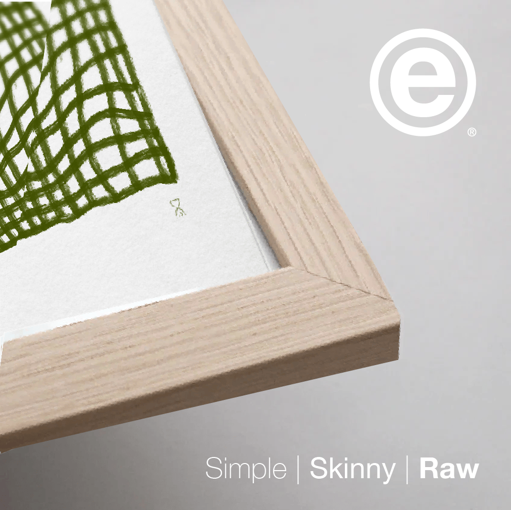Olive Throw by Home Time – Art Print Test - Frame detail - white