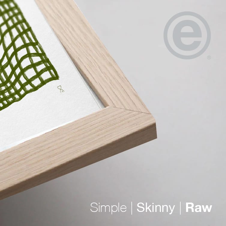 Olive Throw by Home Time – Art Print Test - Frame detail - Grey