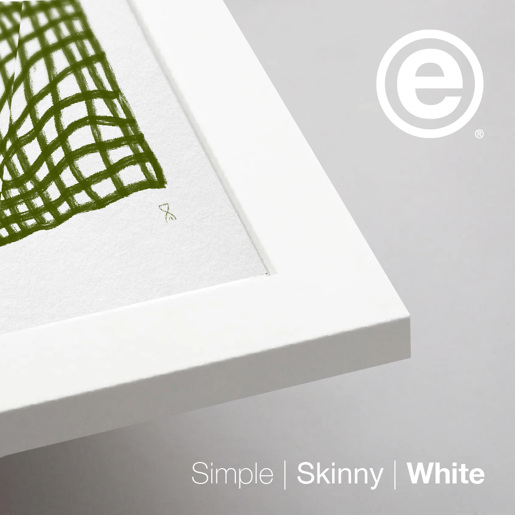 Olive Throw by Home Time – Art Print Test - Frame detail - white