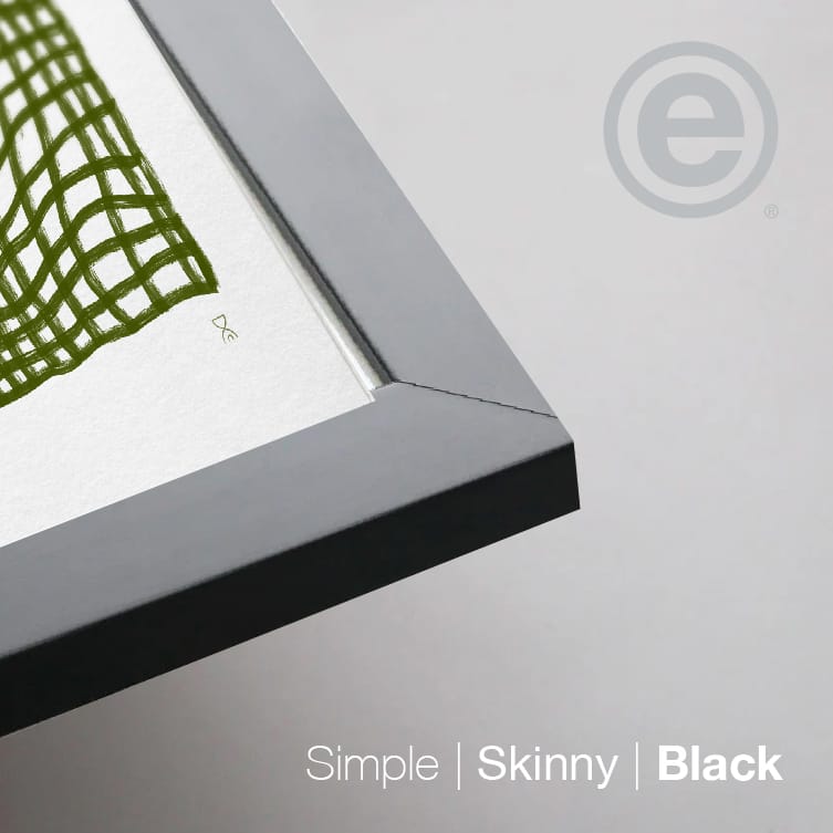 Olive Throw by Home Time – Art Print Test - Frame detail - Grey