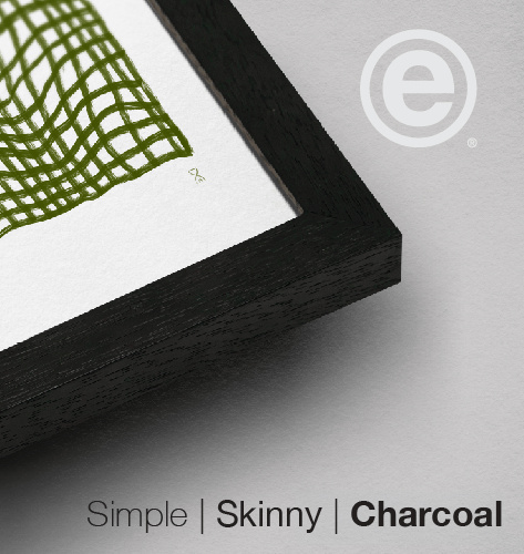 Olive Throw by Home Time – Art Print Test - Frame detail - Black