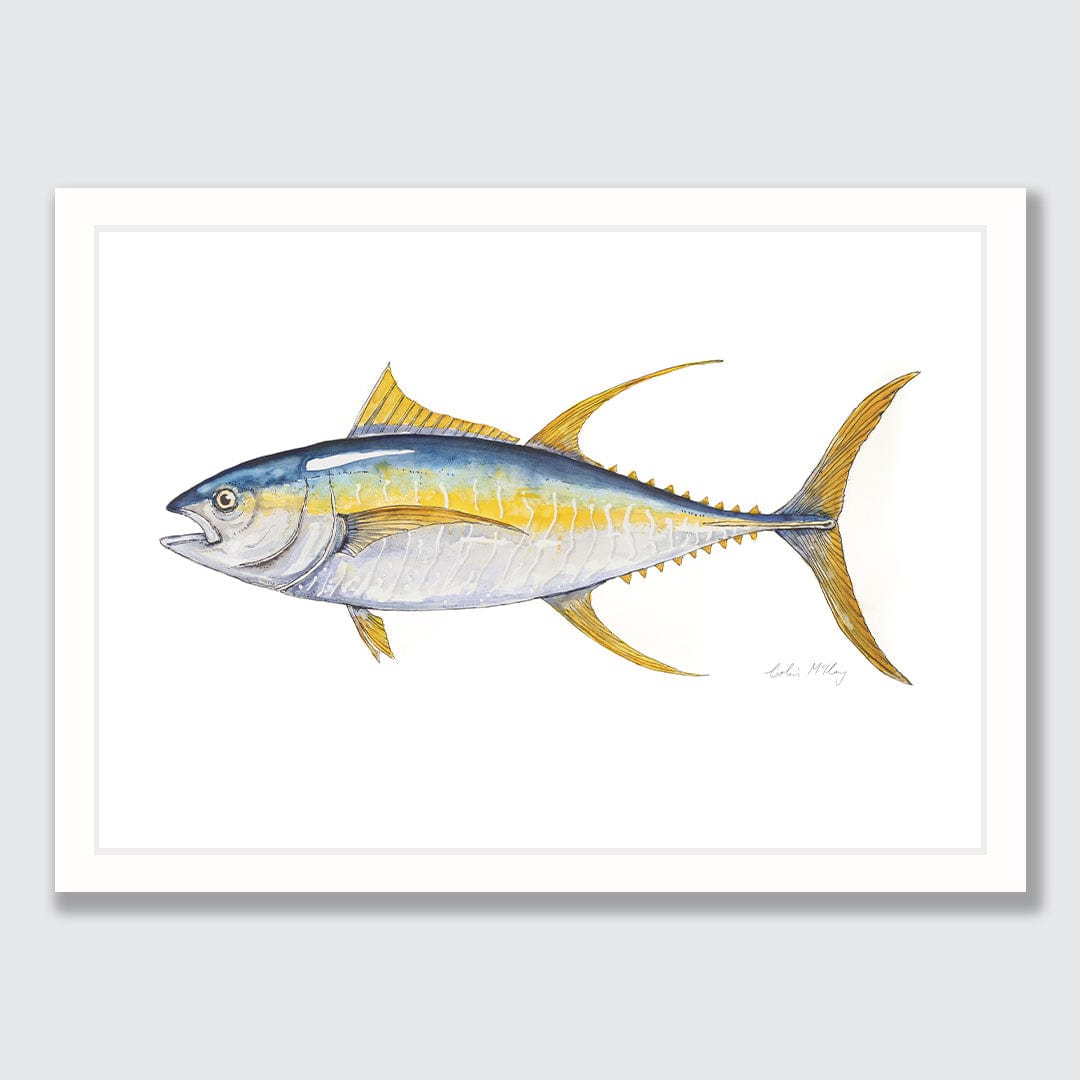 'Finny' Yellowfin Tuna Art Print by Colin McKay