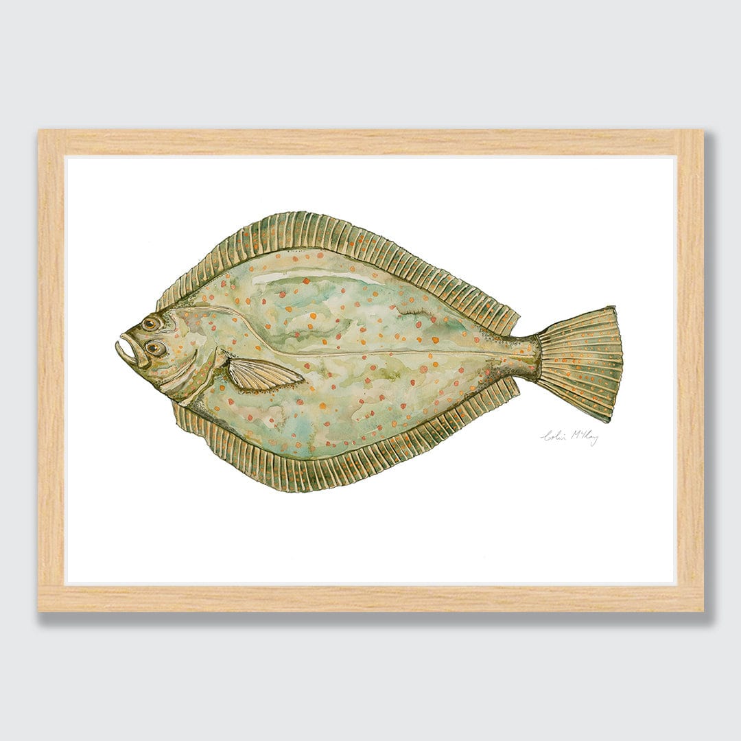 'Flow' Flounder Art Print by Colin McKay
