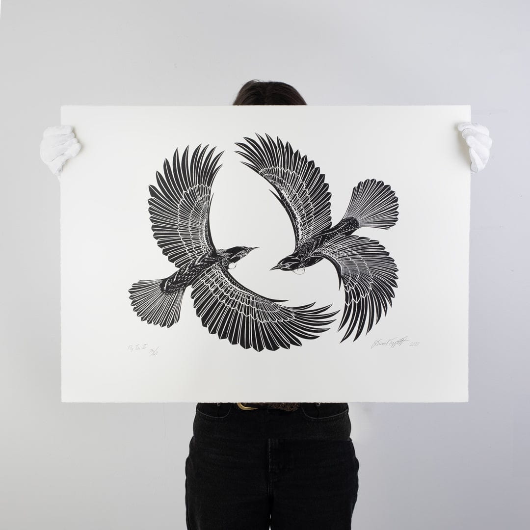 Fly Tui 2 Screen Print by Daniel Tippett