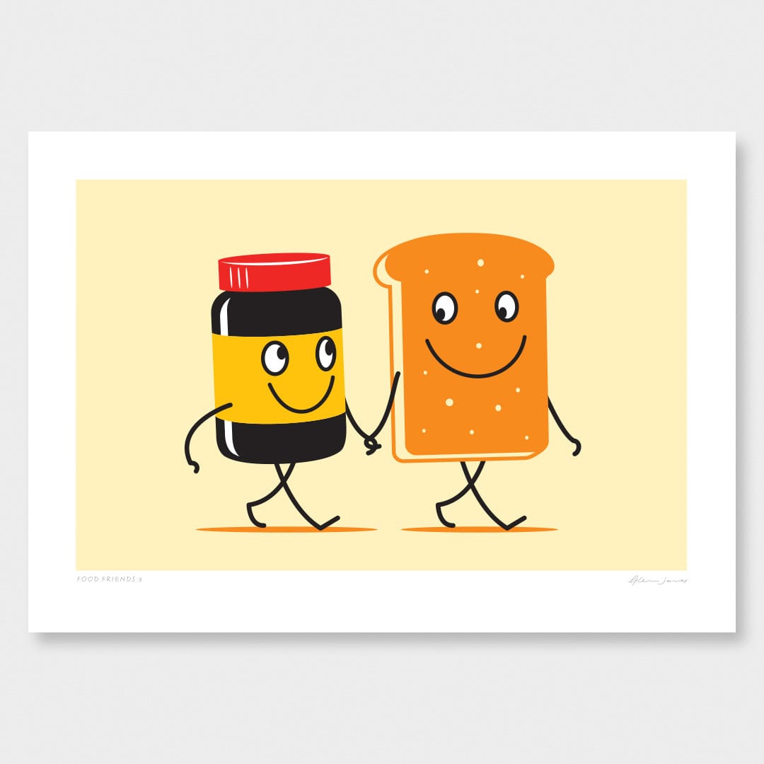 Food Friends 3 Art Print by Glenn Jones
