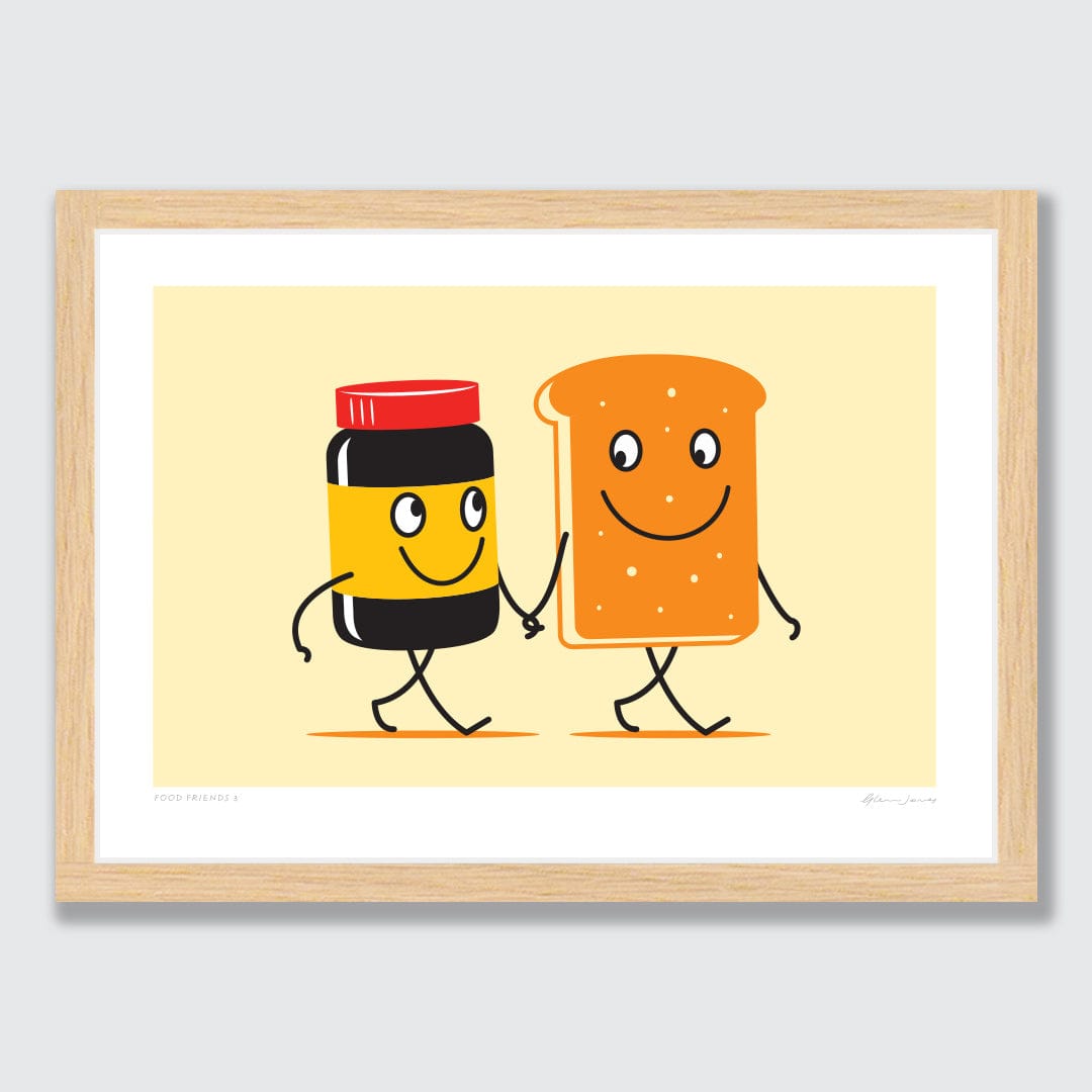 Food Friends 3 Art Print by Glenn Jones