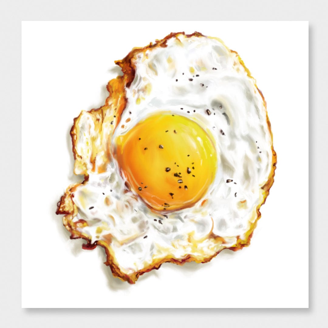 Fried Egg Limited Edition Art Print by Bridget Daulby