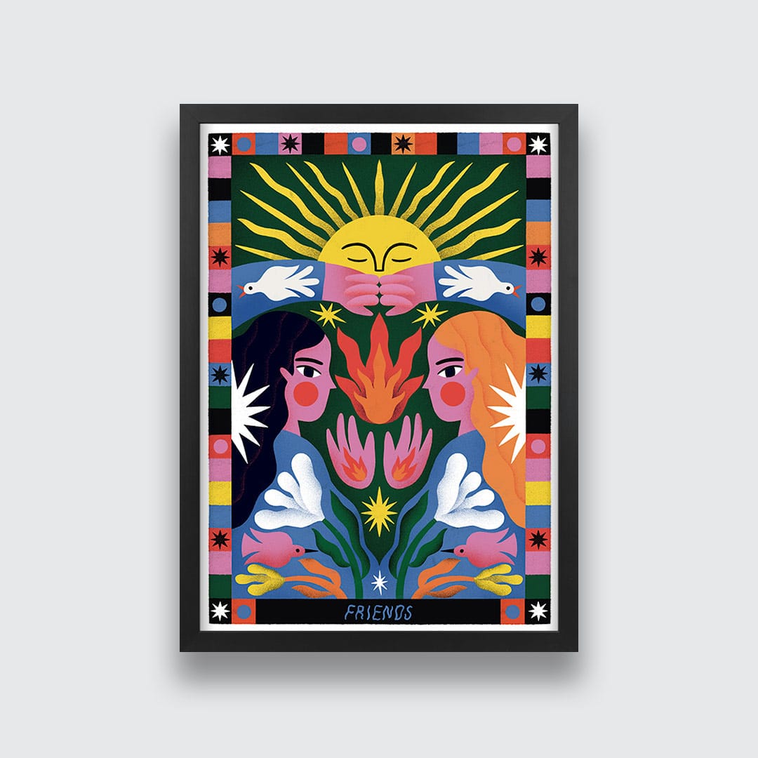 Friends Art Print by Agustina Shuan
