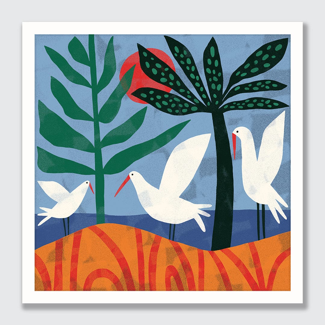 Gaviotas Art Print by Agustina Shuan