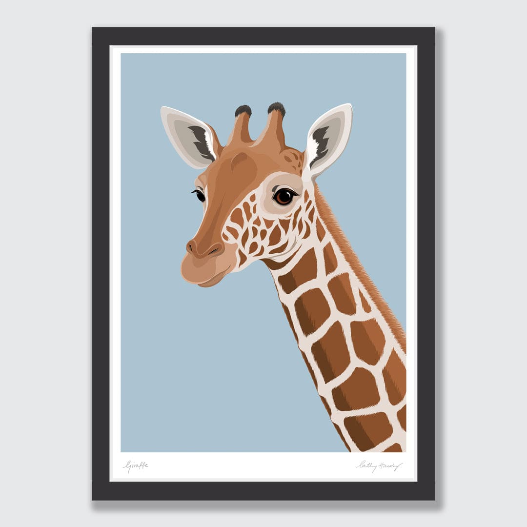 Giraffe Art Print by Cathy Hansby