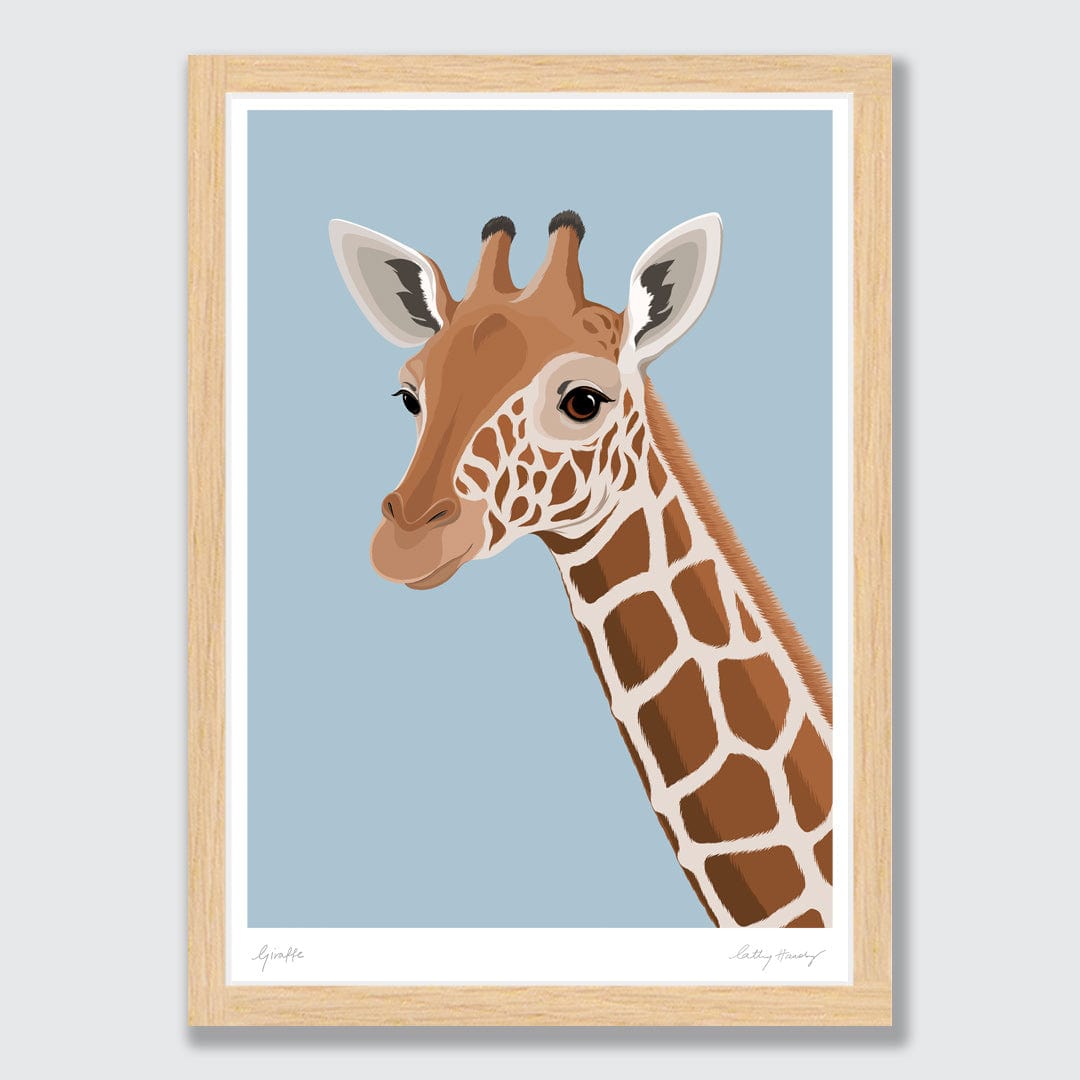 Giraffe Art Print by Cathy Hansby