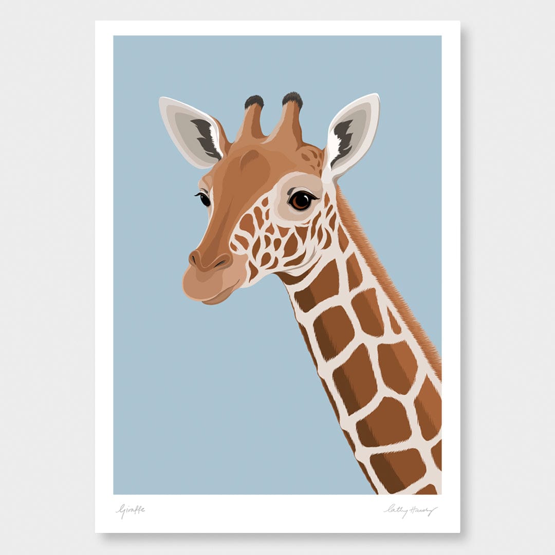 Giraffe Art Print by Cathy Hansby