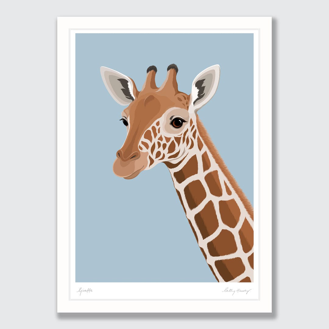 Giraffe Art Print by Cathy Hansby