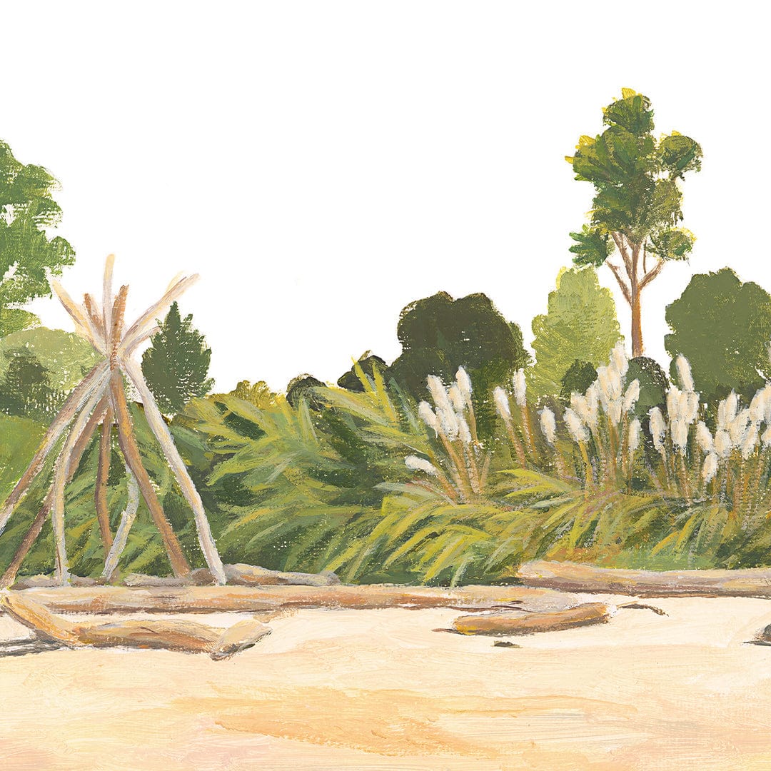 Golden Bay Beach Art Print by Grace Wilkinson