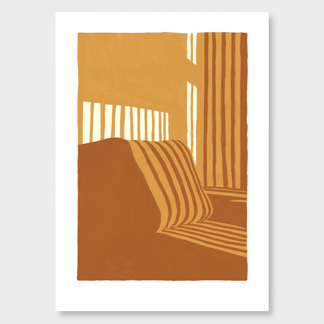 Golden Hour Minimal Art Print by Home Time