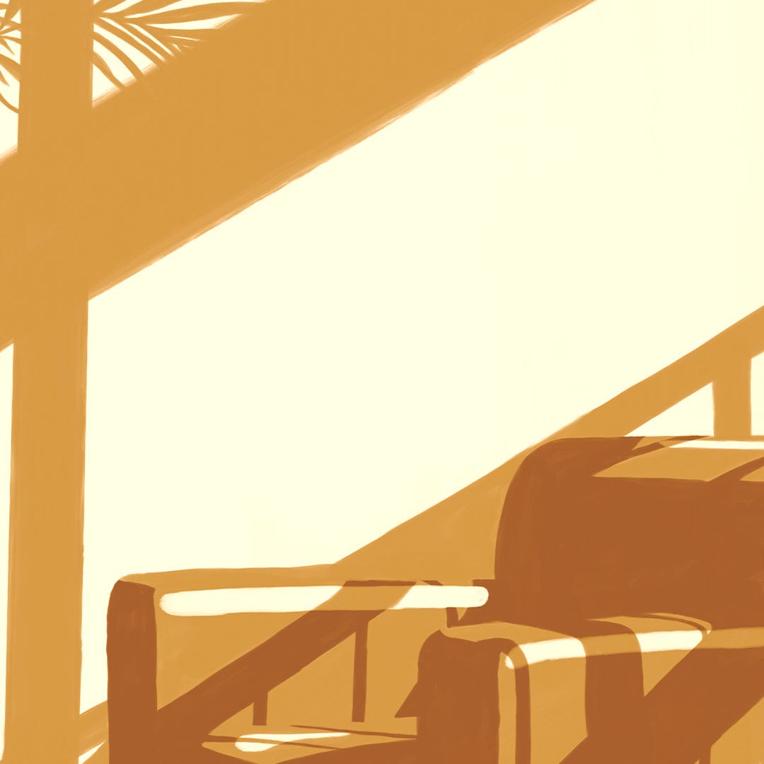 Golden Hour Palm Art Print by Home Time