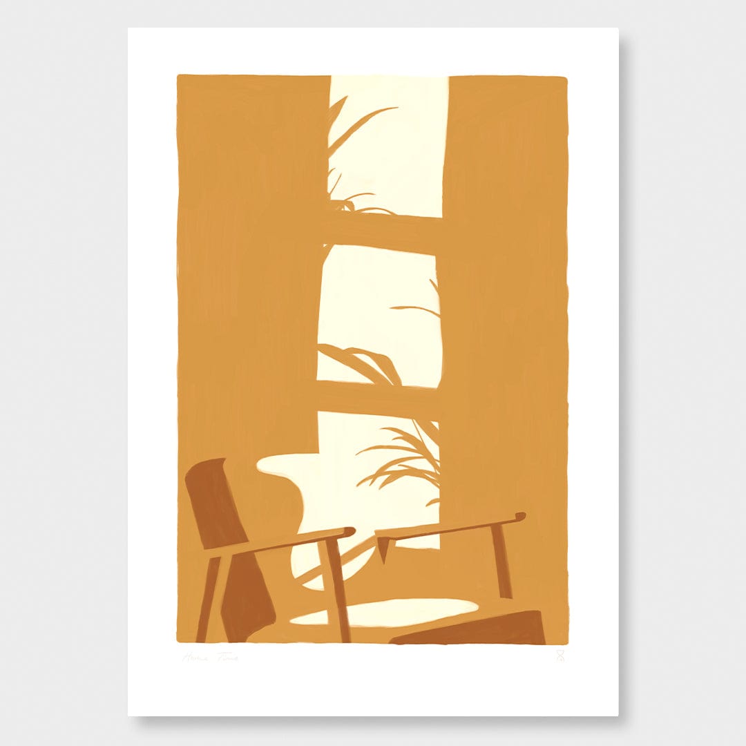 Golden Hour Retro Art Print by Home Time