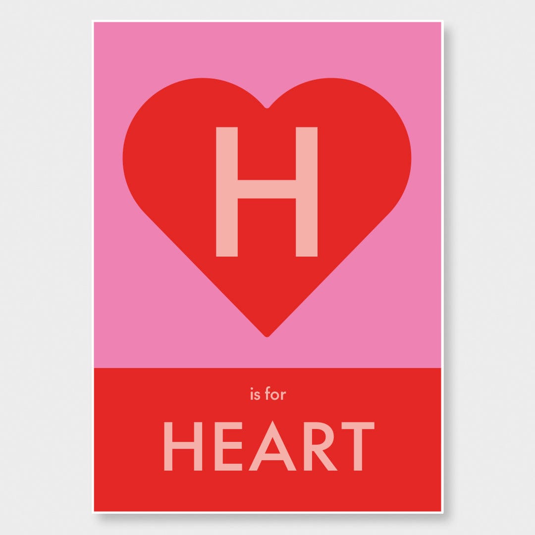 H is for Heart Art Print by Alice Murray