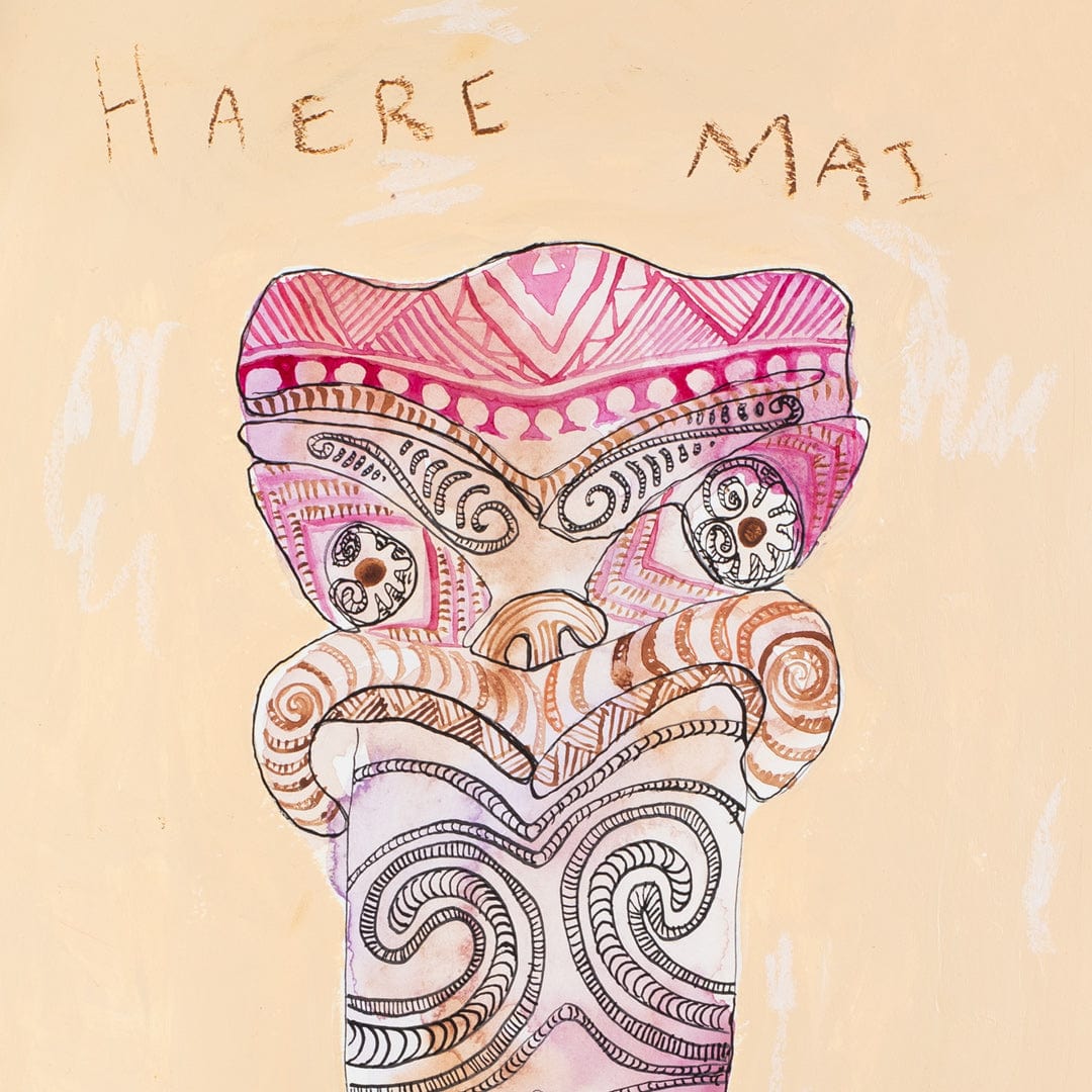 Haere Mai - Everything is Kapai Tiki Original Painting by Makus Art