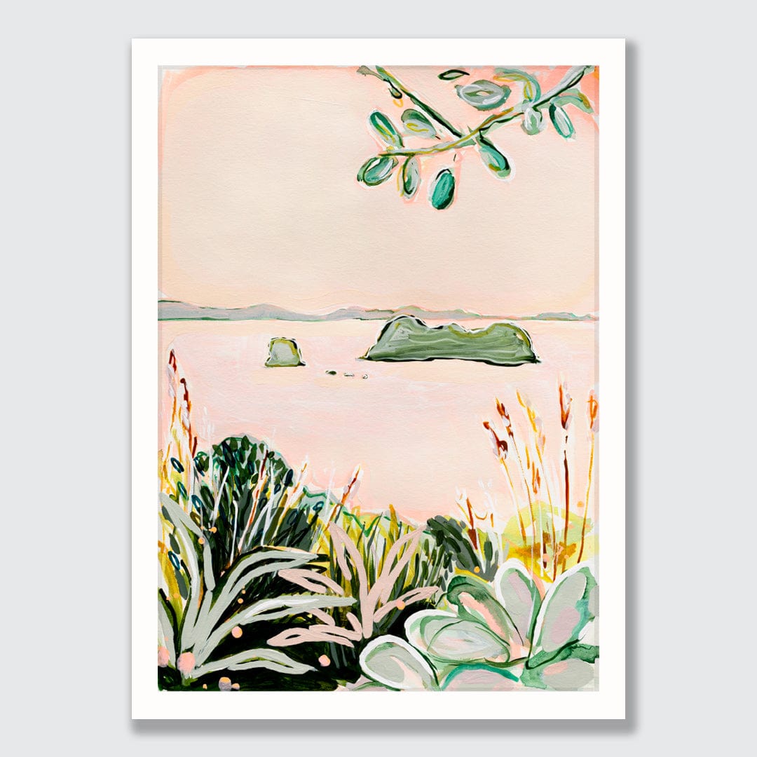 Hahei View Art Print by Jen Sievers