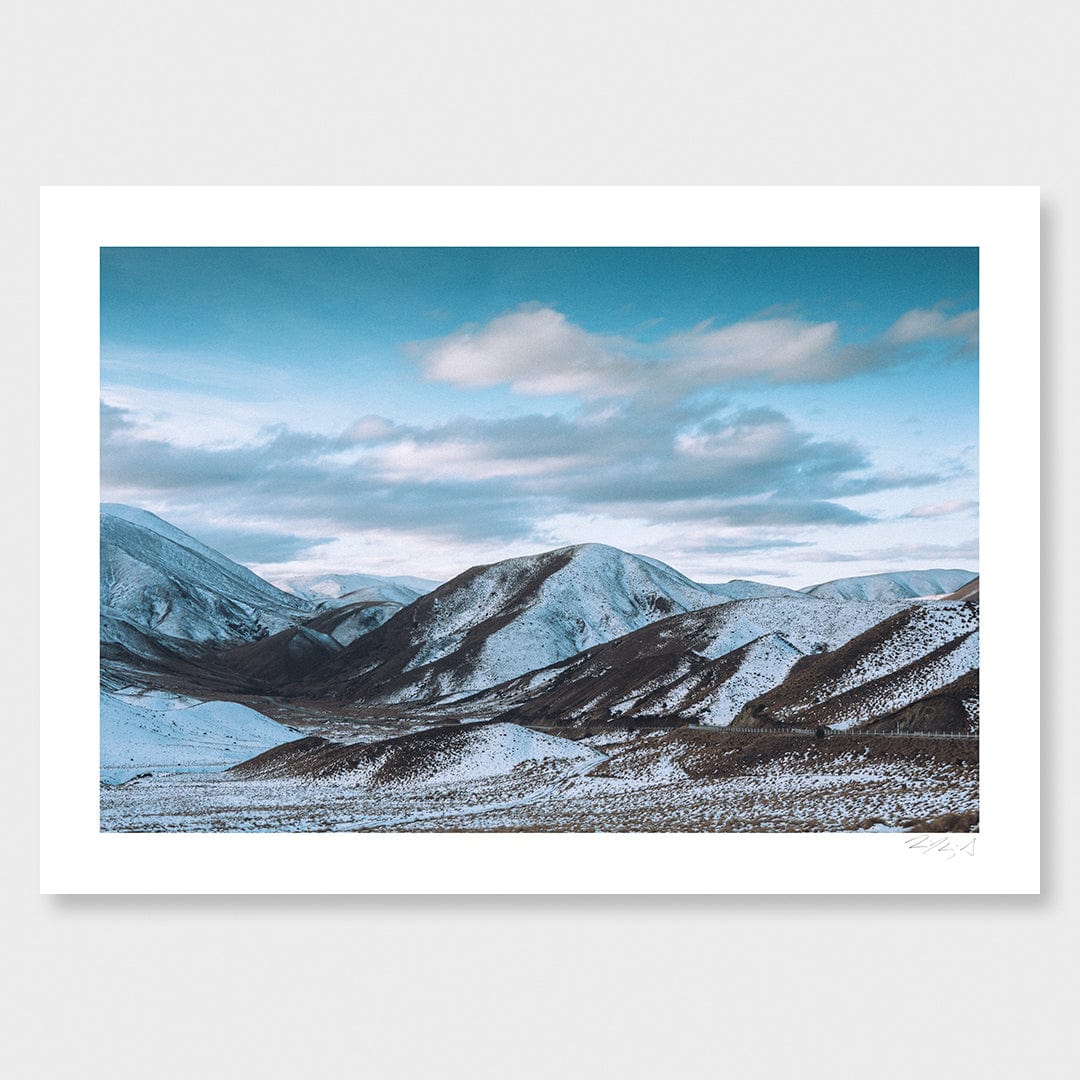 Half Dusted Mountains Art Print by Jessica Higueras
