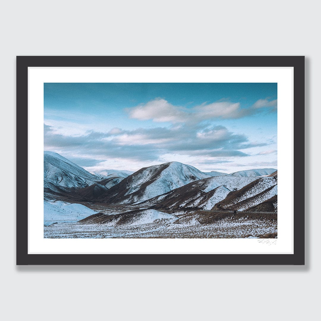 Half Dusted Mountains Art Print by Jessica Higueras