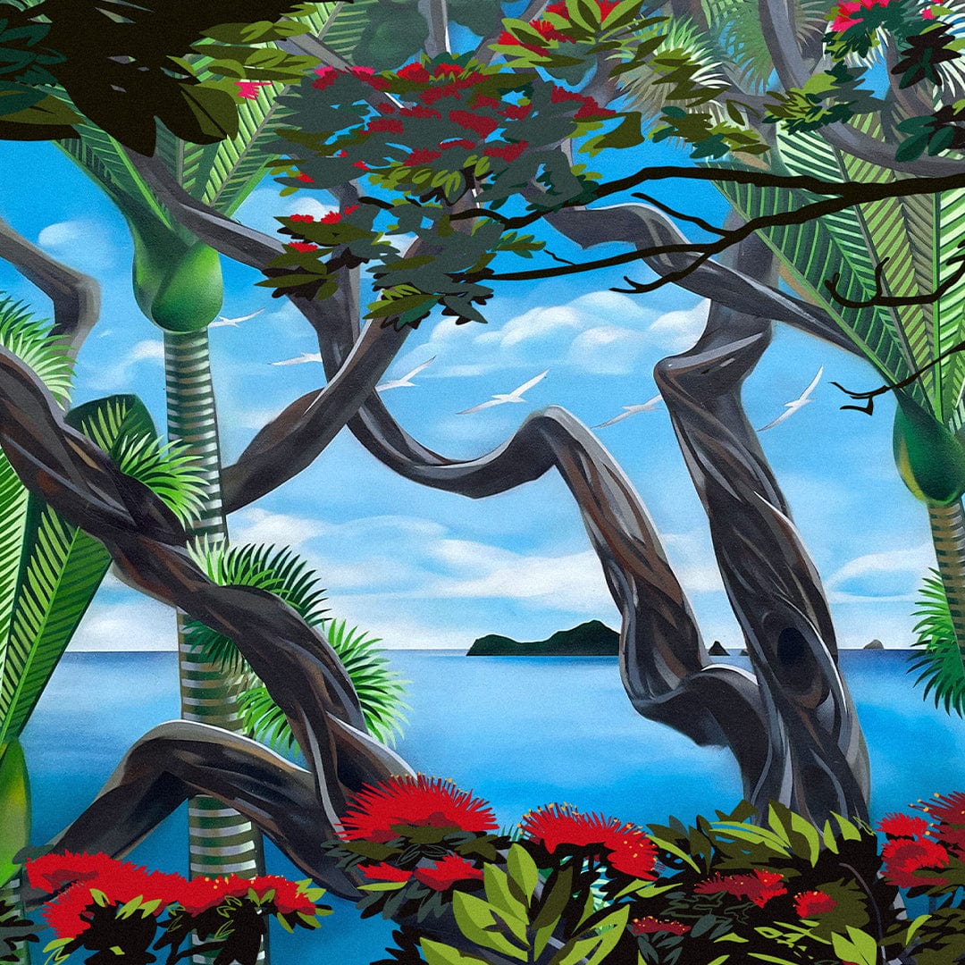 Hauraki Pohutukawa Art Print by Dan Tippett