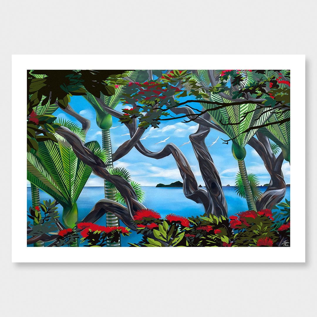 Hauraki Pohutukawa Art Print by Dan Tippett