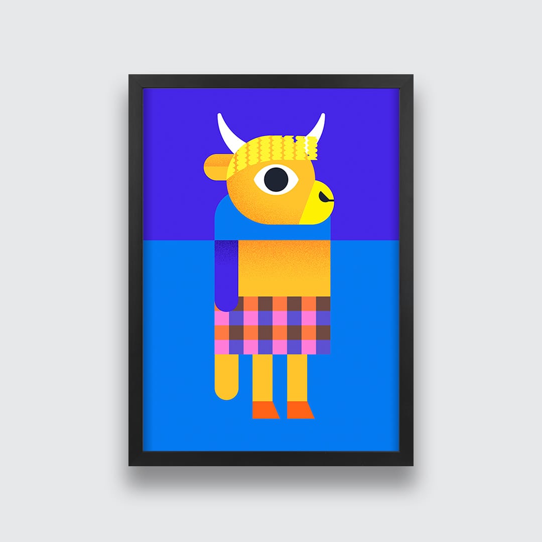 Highland Cow Art Print by Beth Xia