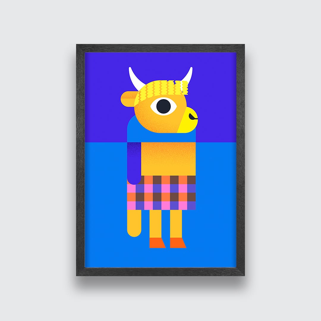 Highland Cow Art Print by Beth Xia
